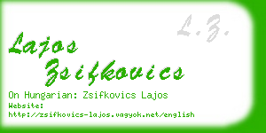 lajos zsifkovics business card